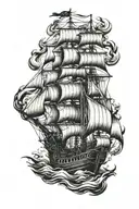 burn the ship tattoo design idea