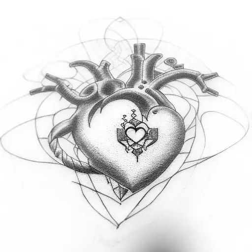 a heart made fullmetal tattoo design idea