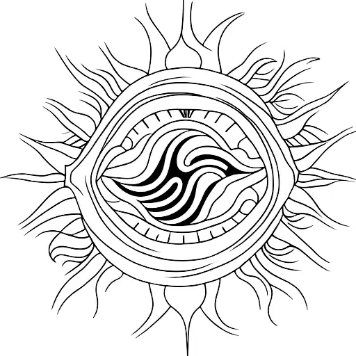sun through the darkest days tattoo design idea