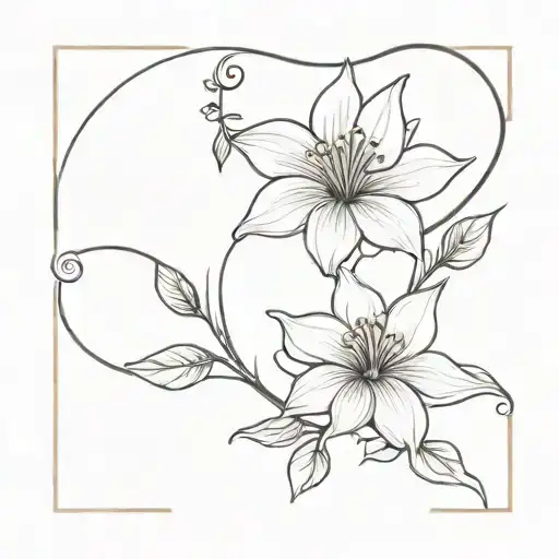 new moon, moonflower vine thin moonflower vine tattoo design idea