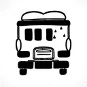 jeepney with hat tattoo design idea