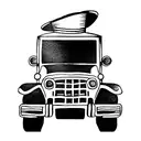 jeepney with hat tattoo design idea