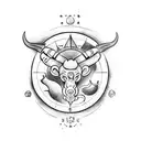 forearm tattoo with the zodiac signs leo, sagittarius, taurus, libra and virgo tattoo design idea