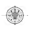 forearm tattoo with the zodiac signs leo, sagittarius, taurus, libra and virgo tattoo design idea
