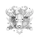 forearm tattoo with the zodiac signs leo, sagittarius, taurus, libra and virgo tattoo design idea