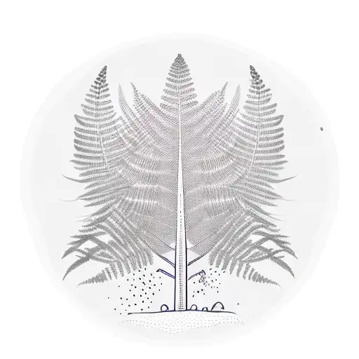 Fern Tree tattoo design idea