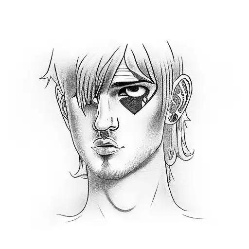 lil peep had to do with the way he dead tattoo design idea