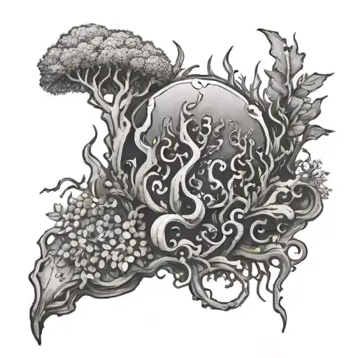 the word moss  tattoo design idea
