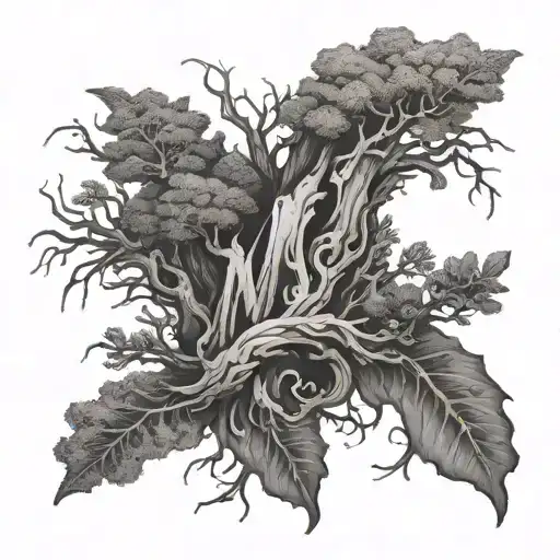 the word moss  tattoo design idea