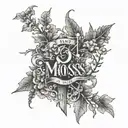 word moss  tattoo design idea