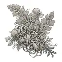 word moss  tattoo design idea