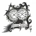 Roman numeral with the date March 14, 2006 and March 15, 2005 tattoo design idea