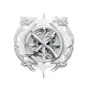 chrome hearts cross  tattoo design idea