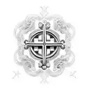 chrome hearts cross  tattoo design idea