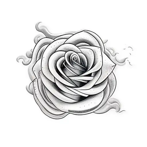  -A-N-N-A-V-E-R, spelled out on top of a rose bush  tattoo design idea