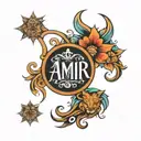 amir name tattoo tattoo design idea