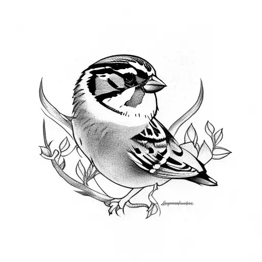 Sparrow tattoo design idea