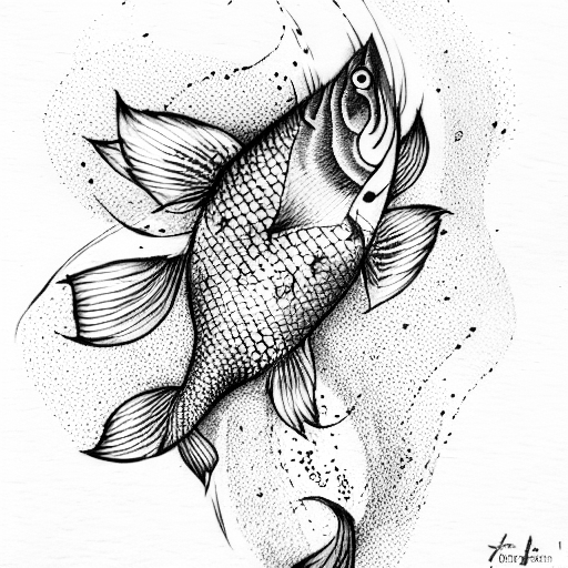 carpe koi with  tattoo design idea