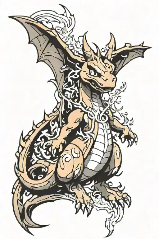 Charizard Pokemon tattoo design idea