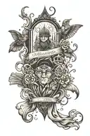 Harry Potter themed sleeve tattoo tattoo design idea