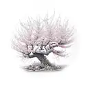  cherry blossom tree tattoo design idea