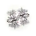  cherry blossom tree tattoo design idea
