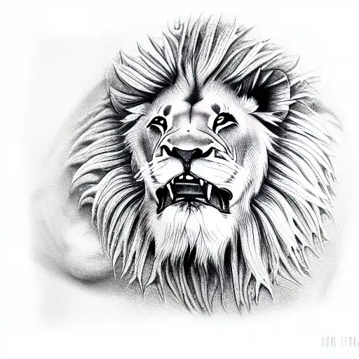 lion clawing out  tattoo design idea
