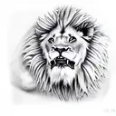 lion clawing out  tattoo design idea