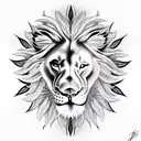lion clawing out  tattoo design idea