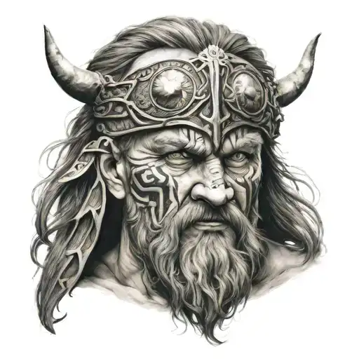 Odins face one eye tattoo design idea