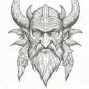 Odins face one eye tattoo design idea