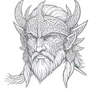 Odins face one eye tattoo design idea