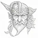 Odins face one eye tattoo design idea