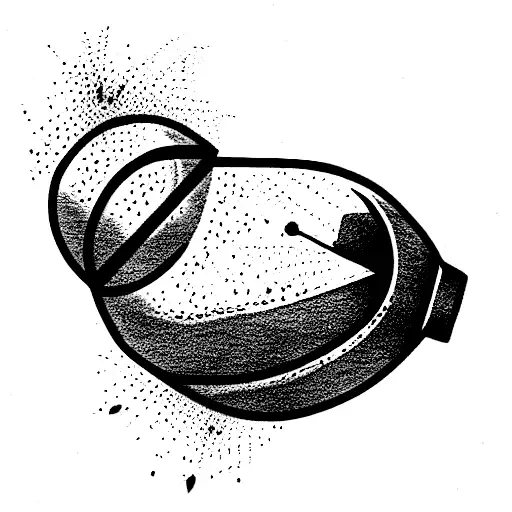 Grenade fruit tattoo design idea