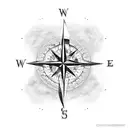 compass, beach, bear, and cross tattoo design idea