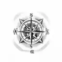 compass, beach, bear, and cross tattoo design idea