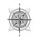 compass, beach, bear, and cross tattoo design idea