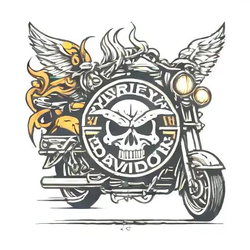 Harley Davidson logo tattoo design idea