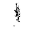 a basketball player in the air tattoo design idea