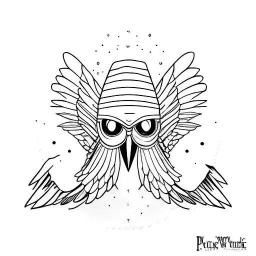 nevermore Poe quill tattoo design idea