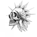 skull indian tattoo design idea