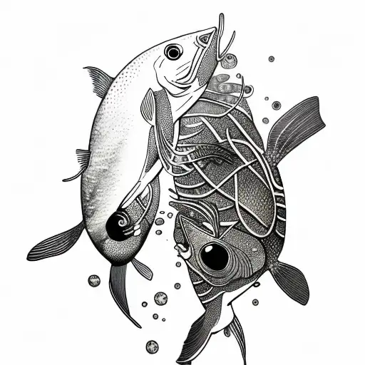 Pisces fish tattoo design idea