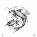 Pisces fish tattoo design idea
