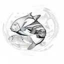Pisces fish tattoo design idea