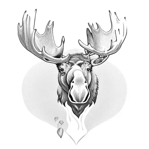 moose st Patrick's day tattoo design idea