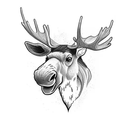 st Patrick's day moose tattoo design idea