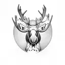 moose st Patrick's day tattoo design idea