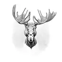 moose st Patrick's day tattoo design idea