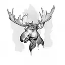 moose st Patrick's day tattoo design idea