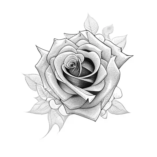 Rose name tattoo design idea